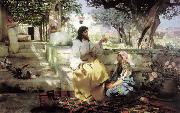 Henryk Siemiradzki Christ with Martha and Maria, china oil painting artist